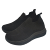 Sneakers slip on με πλεκτό σχέδιο -ΤF 197-01-Μαύρο - Image 4