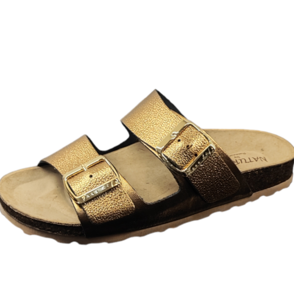 Γυναικείο Δερμάτινο  Πέδιλο NATURBIO Comfort  By Relaxshoes  1-580-24016  ΜΠΡΟΝΖΕ