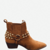 Μποτάκια suede cowboy μυτερά με τρουκς 3068-003 camel - Image 3