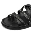 Σανδάλια με Σχέδιο Tamaris 1-27419-44 001 ΜΑΥΡΟ - Image 3