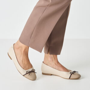 Γυναικεία Δερμάτινη  Μπαλαρίνα Tamaris- 1-22137-46-430  Μπεζ