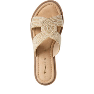 Δερμάτινα Σανδάλια Με strass Tamaris 1-27113-42-930 Μπεζ