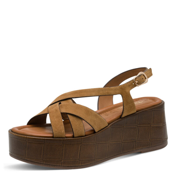 Πλατφόρμες Δερματινεs Tamaris  1-28380-46-305 COGNAC