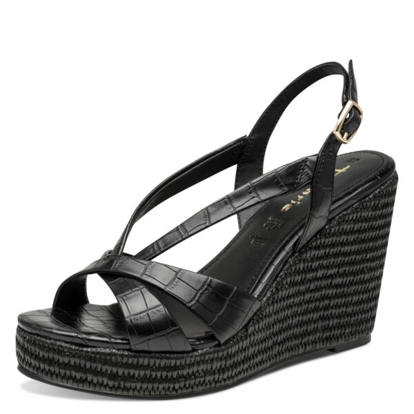 Πλατφόρμες Tamaris  1-28381-46-028  BLACK CROCO