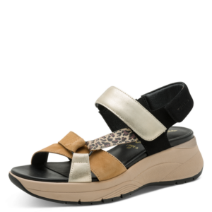 Πλατφόρμες Δερματινεs comfort Tamaris 8-88737-46-098 BLACK COMB